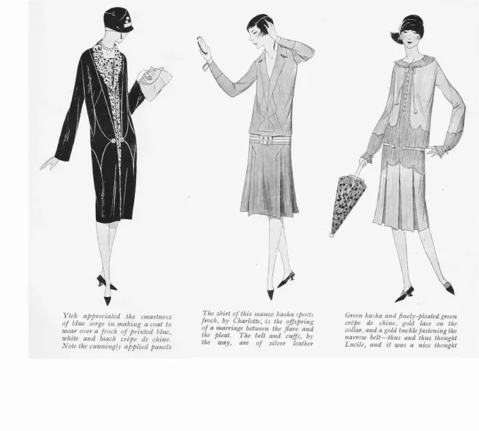 Framed Print : Three new Parisian outfits, 1926 Framed Print : Three new Parisian outfits, 1926