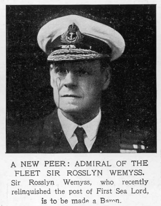 Framed Print : A new peer: Admiral of the Fleet Sir Rossyln Wemyss Framed Print : A new peer: Admiral of the Fleet Sir Rossyln Wemyss