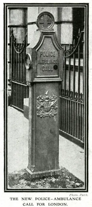 Framed Print : New Police - Ambulance call for London 1907 Framed Print : New Police - Ambulance call for London 1907