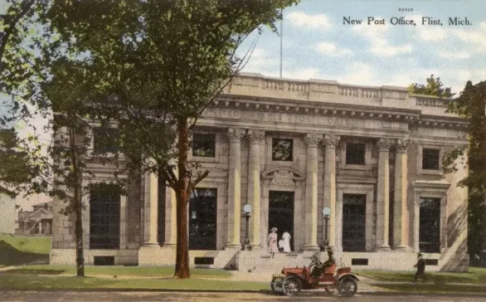 Framed Print : New Post Office, Flint, Michigan, USA Framed Print : New Post Office, Flint, Michigan, USA