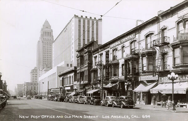New Post Office and Old Main Street, Los Angeles, USA
