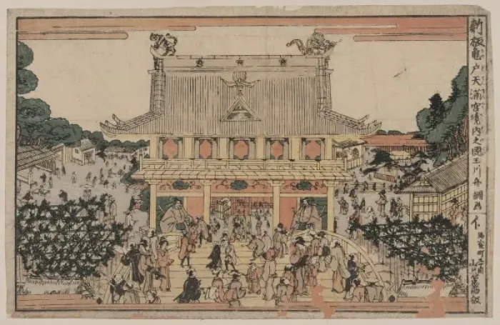 Framed Print : A new print of inside Kameido Tenmangu Shrine Framed Print : A new print of inside Kameido Tenmangu Shrine