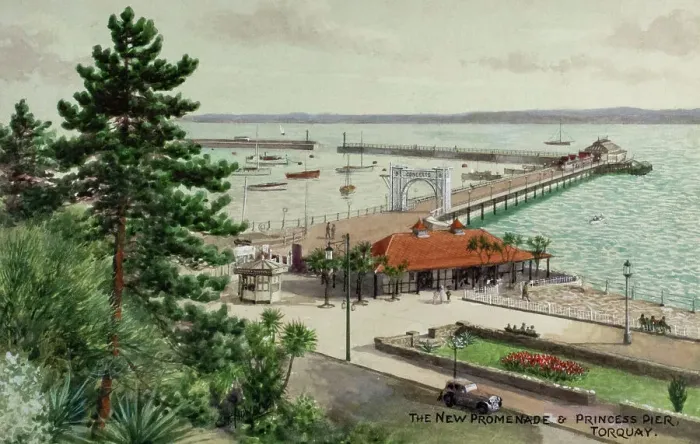 Framed Print : New Promenade and Princess Pier, Torquay, Devon Framed Print : New Promenade and Princess Pier, Torquay, Devon