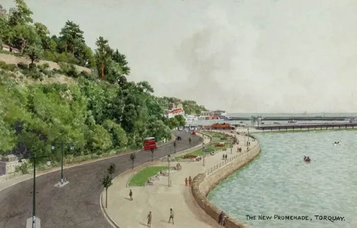 Framed Print : New Promenade, Torquay, Devon Framed Print : New Promenade, Torquay, Devon