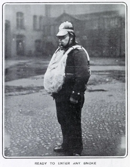 Framed Print : New protection for firemen 1903 Framed Print : New protection for firemen 1903
