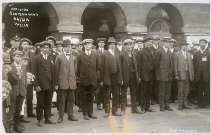 Framed Print : New Recruits / Wwi / Wells Framed Print : New Recruits / Wwi / Wells