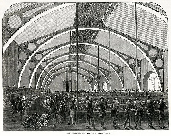 New sorting-room at General Post Office 1846