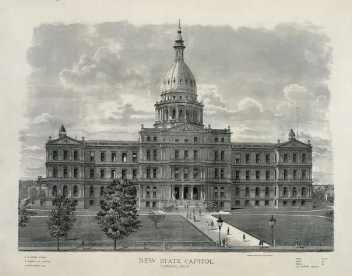 Framed Print : New state capitol, Lansing, Mich Framed Print : New state capitol, Lansing, Mich