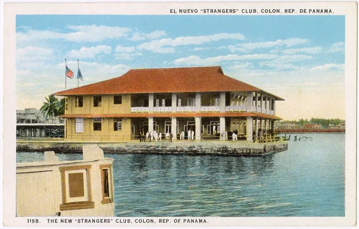 Framed Print : New Strangers Club, Colon, Republic of Panama Date: 1924 Framed Print : New Strangers Club, Colon, Republic of Panama Date: 1924