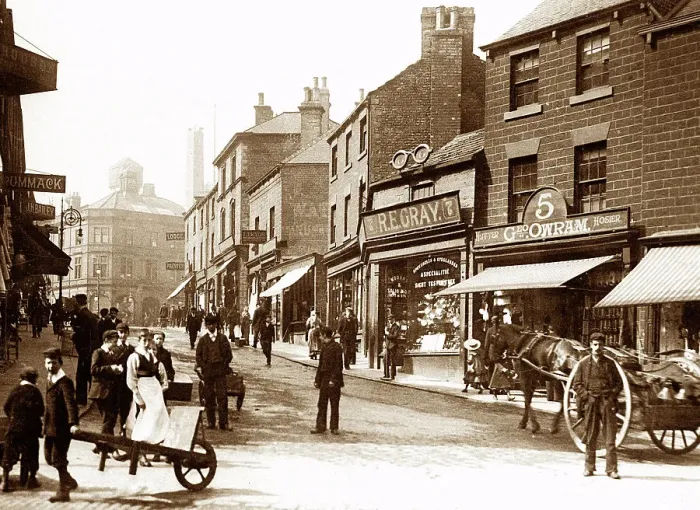 Framed Print : New Street, Barnsley, early 1900s Framed Print : New Street, Barnsley, early 1900s