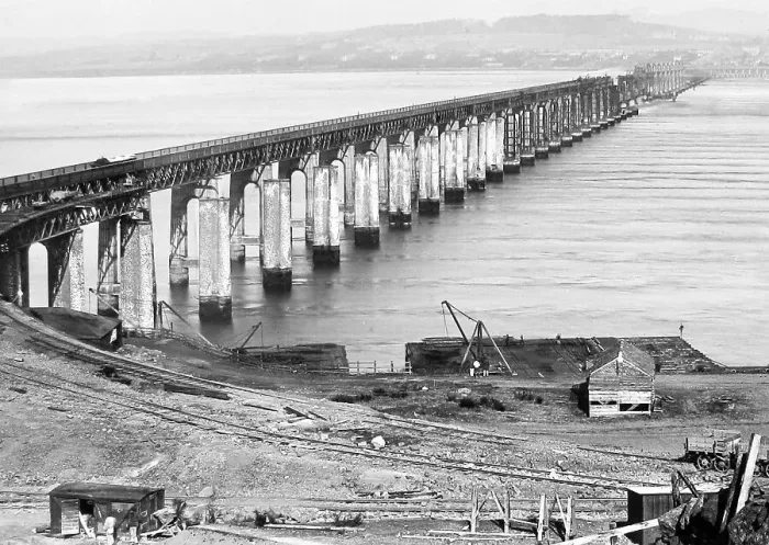 Framed Print : New Tay Bridge under construction Framed Print : New Tay Bridge under construction