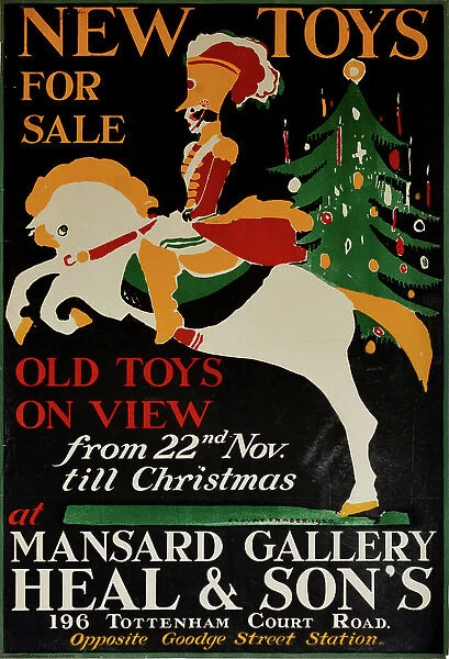 New Toys for Sale. An original Mansard Gallery exhibition poster by the English artist