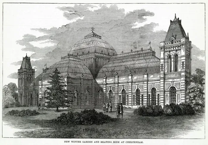 Framed Print : New Winter Garden & Skating Rink at Cheltenham Framed Print : New Winter Garden & Skating Rink at Cheltenham