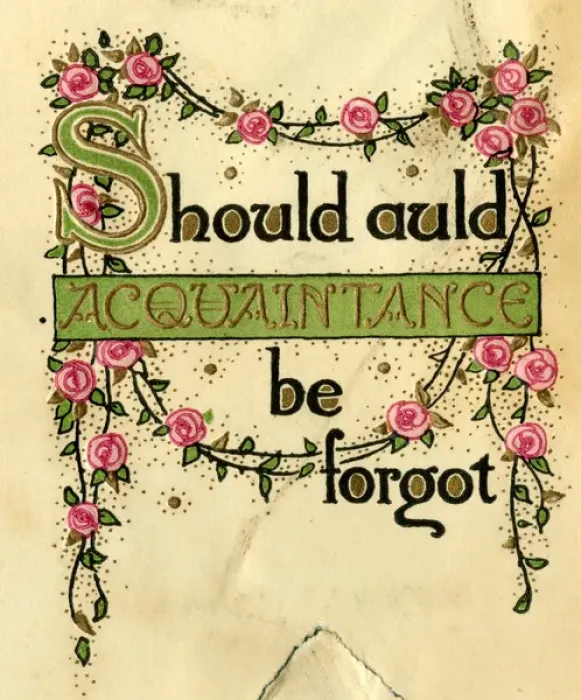 Framed Print : New Year Card, Should Auld Acquaintance be forgot Framed Print : New Year Card, Should Auld Acquaintance be forgot