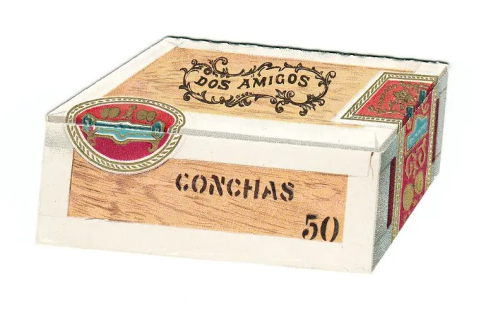 Framed Print : New Year card in the shape of a cigar box Framed Print : New Year card in the shape of a cigar box