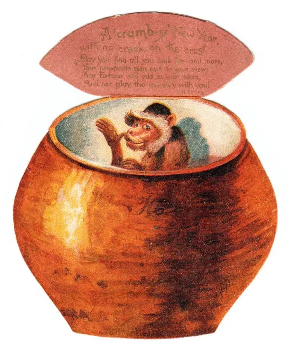Framed Print : New Year card in the shape of a jar Framed Print : New Year card in the shape of a jar
