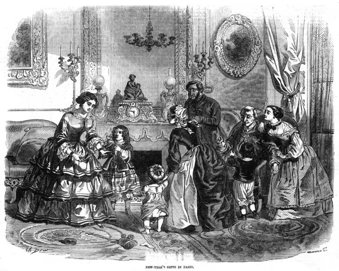Framed Print : New Year gifts 1855 Framed Print : New Year gifts 1855