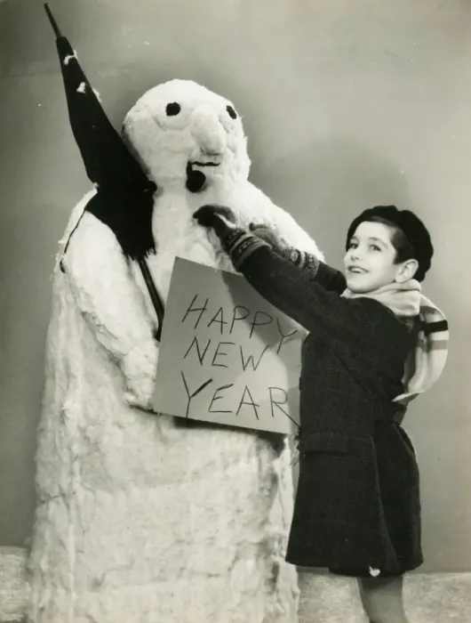 Framed Print : New Year Snowman Framed Print : New Year Snowman