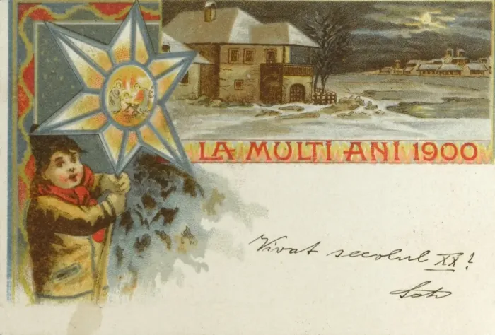 Framed Print : New Years Card - 1900 - Romania Framed Print : New Years Card - 1900 - Romania