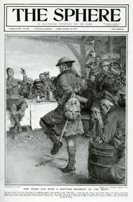 Framed Print : New Years Day with a Highland Regiment Framed Print : New Years Day with a Highland Regiment