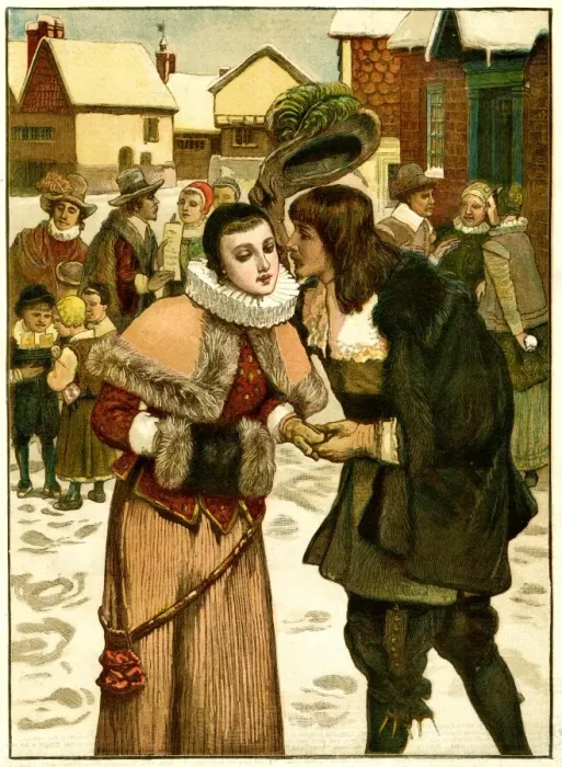 Framed Print : New Years Day in Old New York Framed Print : New Years Day in Old New York