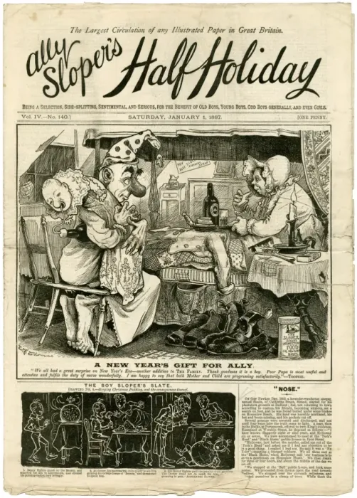 Framed Print : New Years gift / Ally Sloper Framed Print : New Years gift / Ally Sloper
