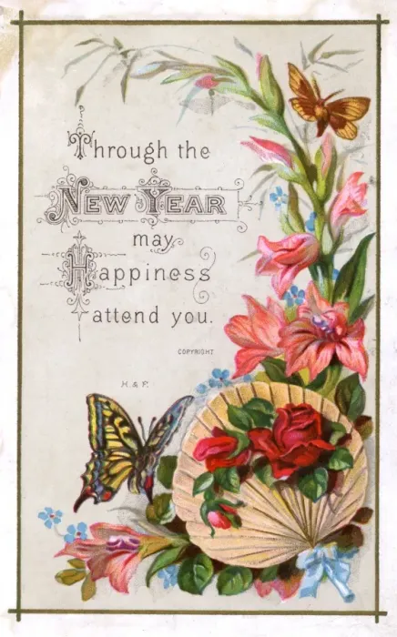 Framed Print : New Years Greeting card featuring a Swallowtail Butterfly Framed Print : New Years Greeting card featuring a Swallowtail Butterfly