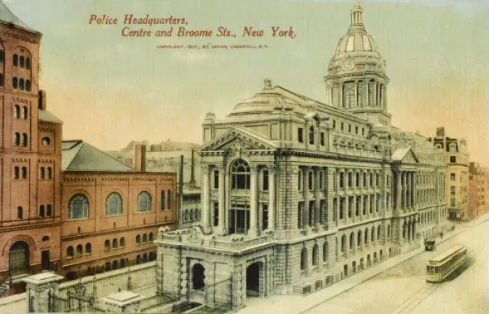 Framed Print : New York. Police Headquarters building, Centre and Bloome Street, New York, America Framed Print : New York. Police Headquarters building, Centre and Bloome Street, New York, America