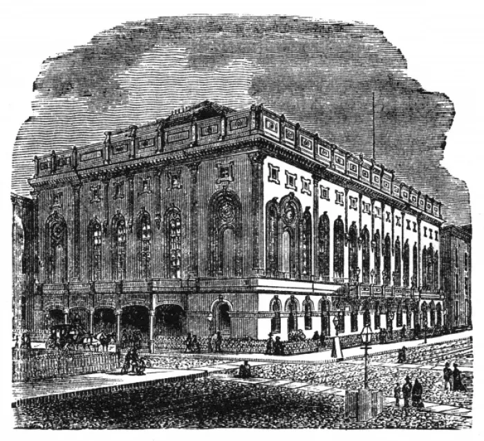Framed Print : The New York Academy of Music, 1872 Framed Print : The New York Academy of Music, 1872