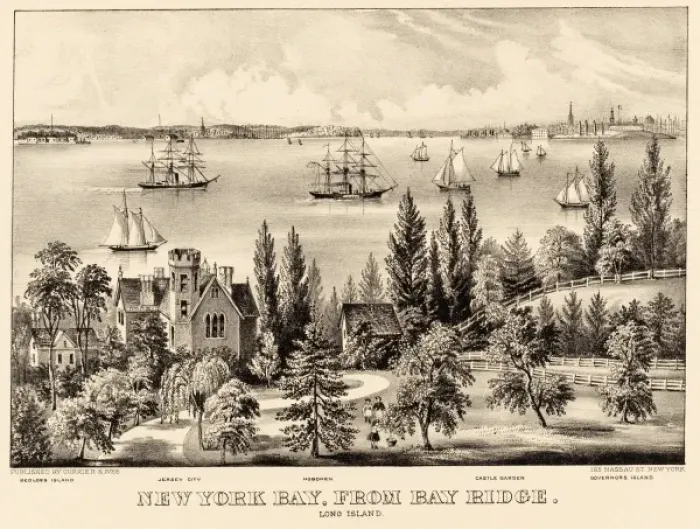 Framed Print : New York Bay, From Bay Ridge Framed Print : New York Bay, From Bay Ridge