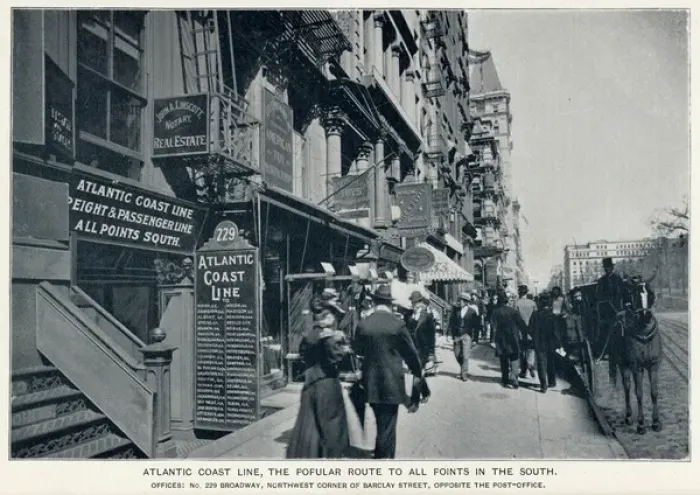Framed Print : New York, Broadway 1895 Framed Print : New York, Broadway 1895