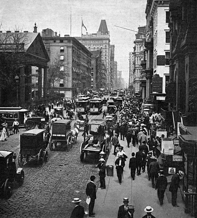 Framed Print : New York / Broadway 1904 Framed Print : New York / Broadway 1904