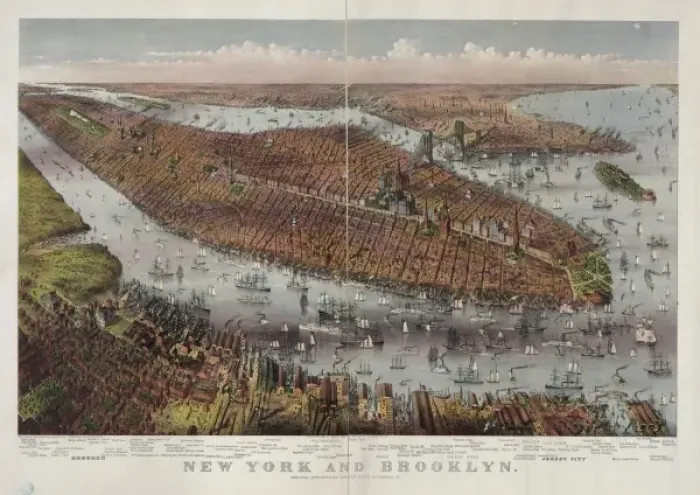 Framed Print : New York and Brooklyn Framed Print : New York and Brooklyn