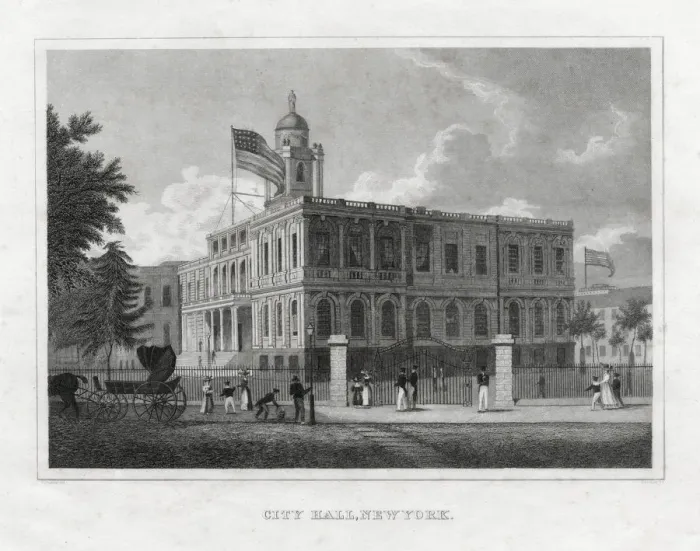 Framed Print : NEW YORK / CITY HALL 1834 Framed Print : NEW YORK / CITY HALL 1834