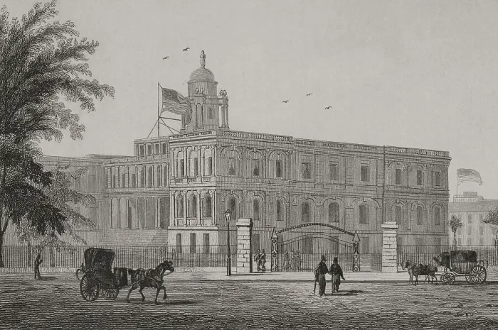 Framed Print : New York. City hall - Arnout, 19th century Framed Print : New York. City hall - Arnout, 19th century