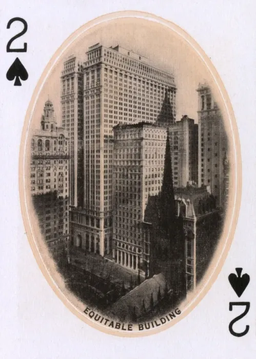 Framed Print : New York City - Playing card - Equitable Building Framed Print : New York City - Playing card - Equitable Building