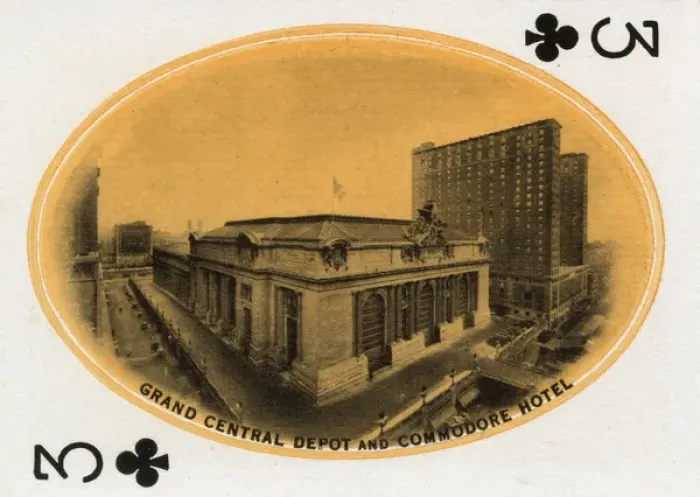 Framed Print : New York City - Playing card - Grand Central Depot Framed Print : New York City - Playing card - Grand Central Depot