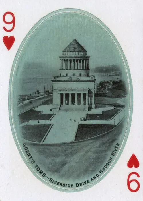 Framed Print : New York City - Playing card - Grants Tomb - 9 of Hearts