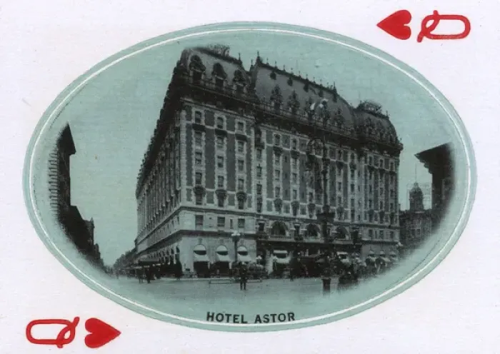 Framed Print : New York City - Playing card - Hotel Astor - Queen of Hearts Framed Print : New York City - Playing card - Hotel Astor - Queen of Hearts