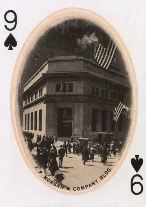 Framed Print : New York City - Playing card - Morgan Company Building Framed Print : New York City - Playing card - Morgan Company Building