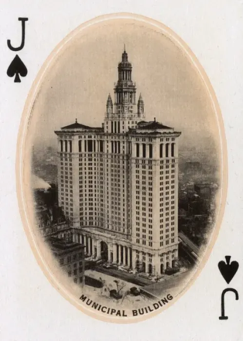 Framed Print : New York City - Playing card - Municipal Buildings Framed Print : New York City - Playing card - Municipal Buildings
