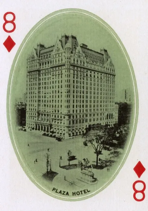 Framed Print : New York City - Playing card - Plaza Hotel - 8 of Diamonds Framed Print : New York City - Playing card - Plaza Hotel - 8 of Diamonds