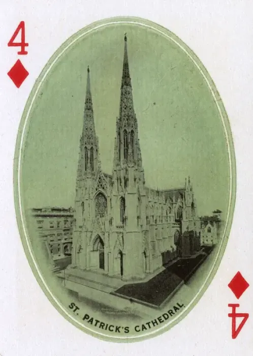 Framed Print : New York City - playing card - St Patricks Cathedral Framed Print : New York City - playing card - St Patricks Cathedral