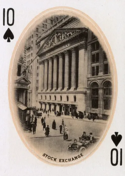 Framed Print : New York City - Playing card - Stock Exchange - 10 of Spades Framed Print : New York City - Playing card - Stock Exchange - 10 of Spades
