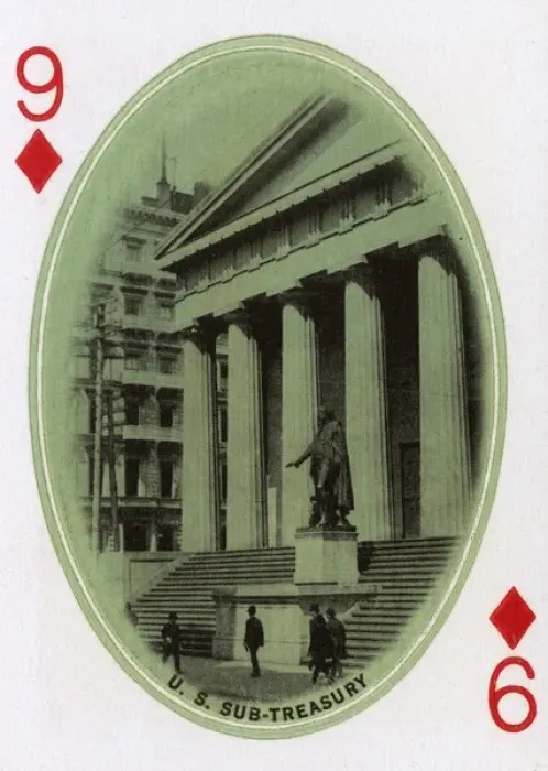 Framed Print : New York City - Playing card - US Sub-Treasury Framed Print : New York City - Playing card - US Sub-Treasury