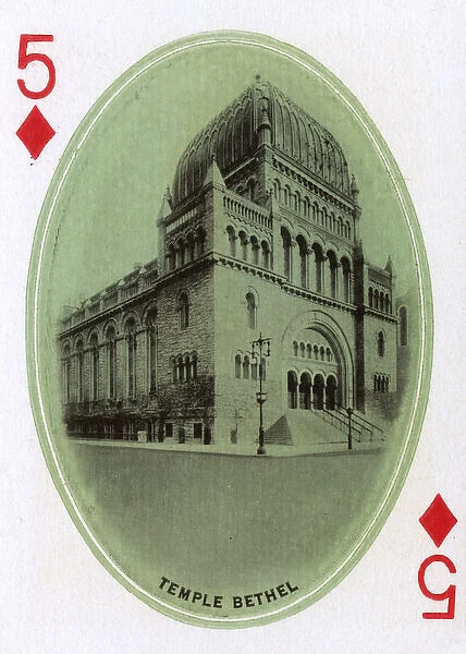 New York City - playing card - Temple Bethel
