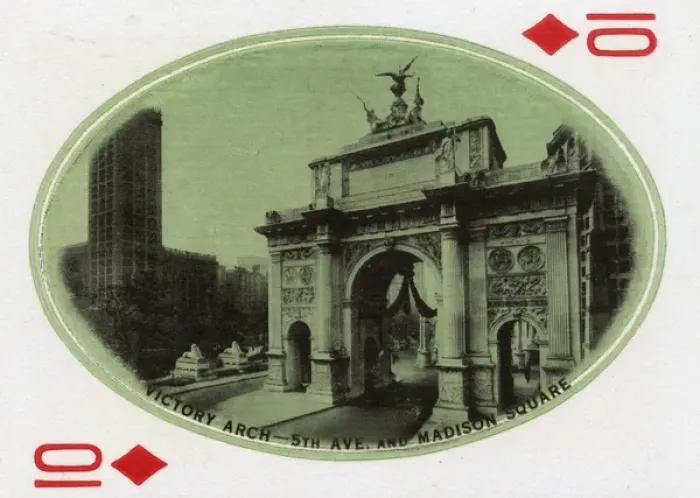 Framed Print : New York City - Playing card - Victory Arch - 5th Avenue Framed Print : New York City - Playing card - Victory Arch - 5th Avenue
