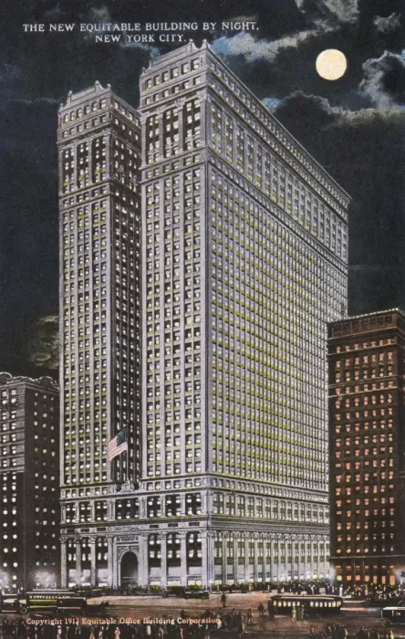 Framed Print : New York City, USA - The New Equitable Building by night Framed Print : New York City, USA - The New Equitable Building by night