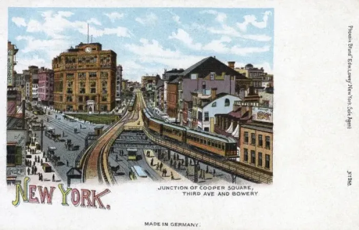 Framed Print : New York - Cooper Square, 3rd Avenue and Bowery Framed Print : New York - Cooper Square, 3rd Avenue and Bowery