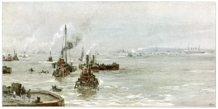 Framed Print : New York / Harbour 1894 Framed Print : New York / Harbour 1894